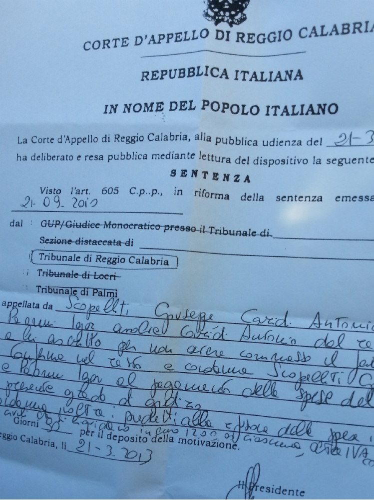 Discarica di Longhi Bovetto, Scopelliti condannato anche in appello