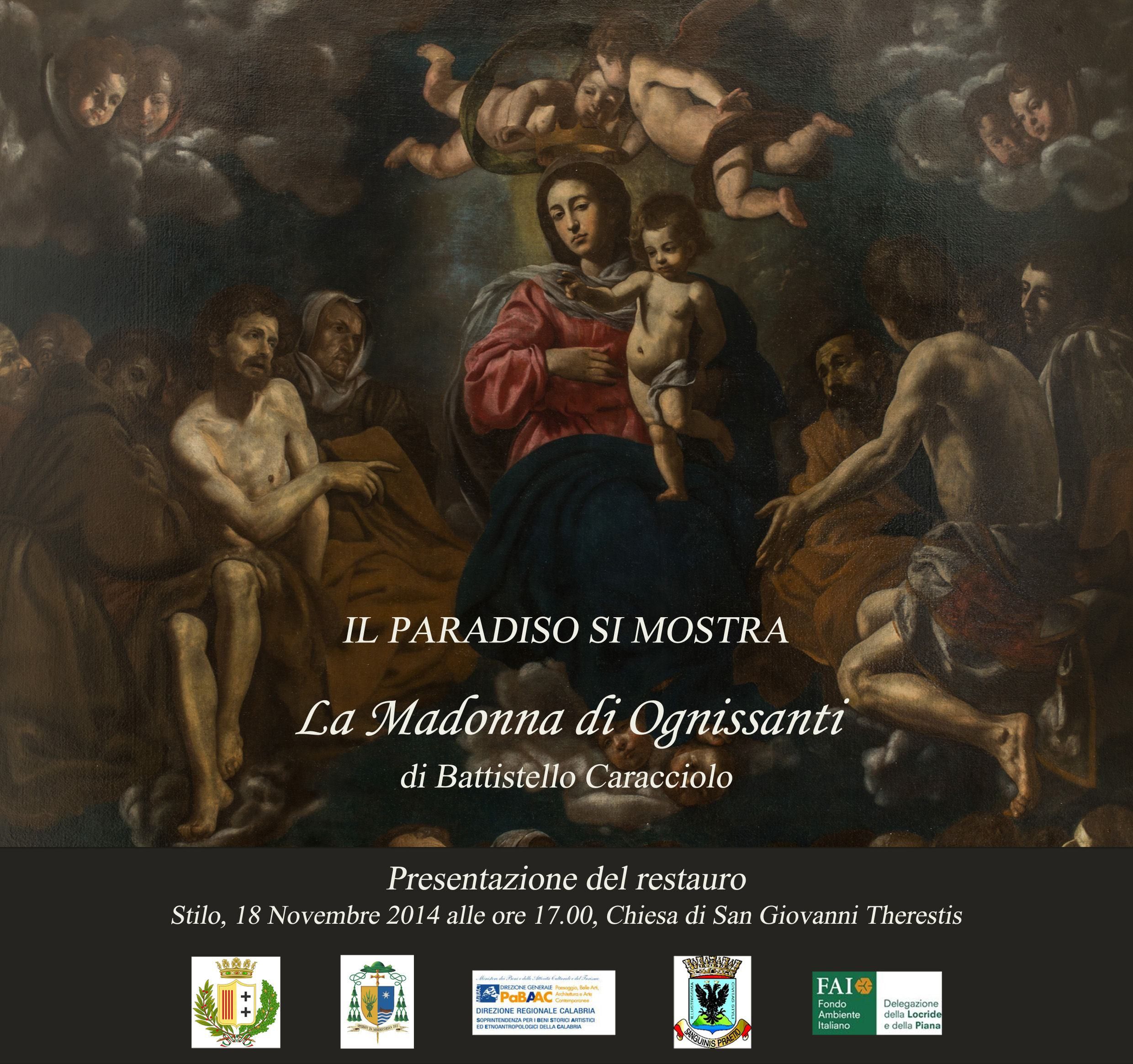 "Madonna di Ognissanti" del Battistello, concluso il restauro