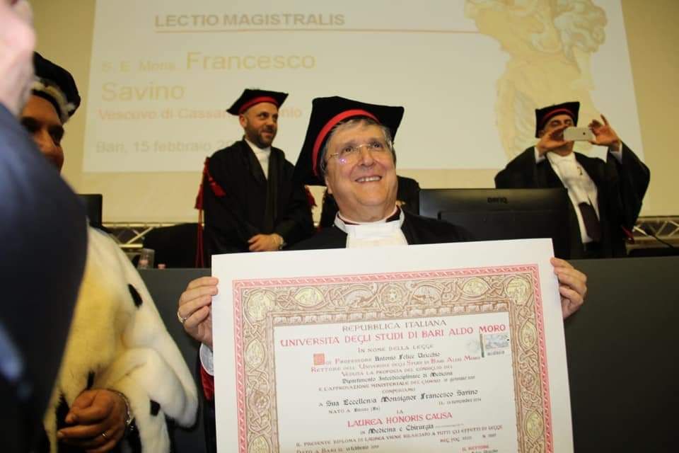 Mons. Francesco Savino medico honoris causa