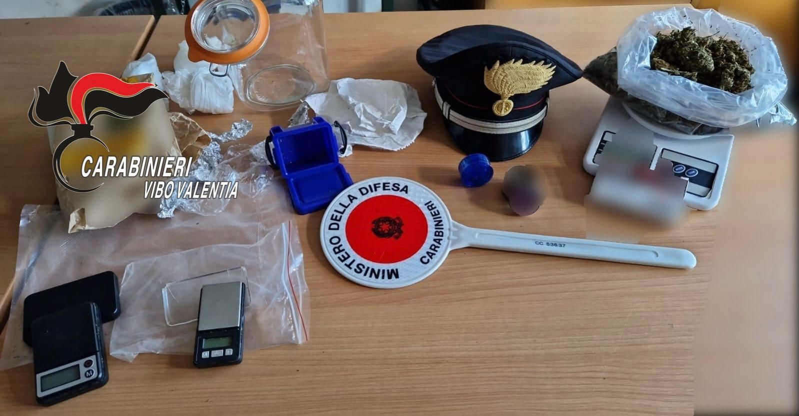 Un arresto per detenzione ai fini di spaccio di sostanze stupefacenti nel Vibonese