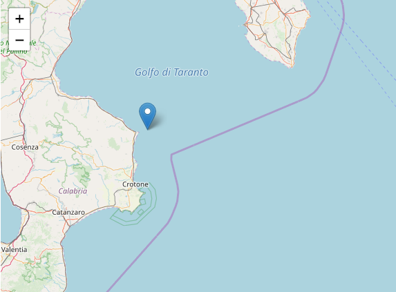 Sette scosse di terremoto nel mar Jonio crotonese