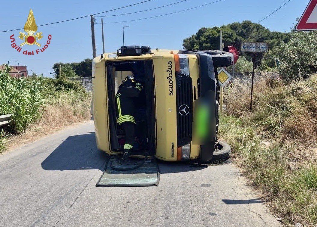 Scontro tra scuolabus e auto in Sicilia, almeno 8 bambini feriti
