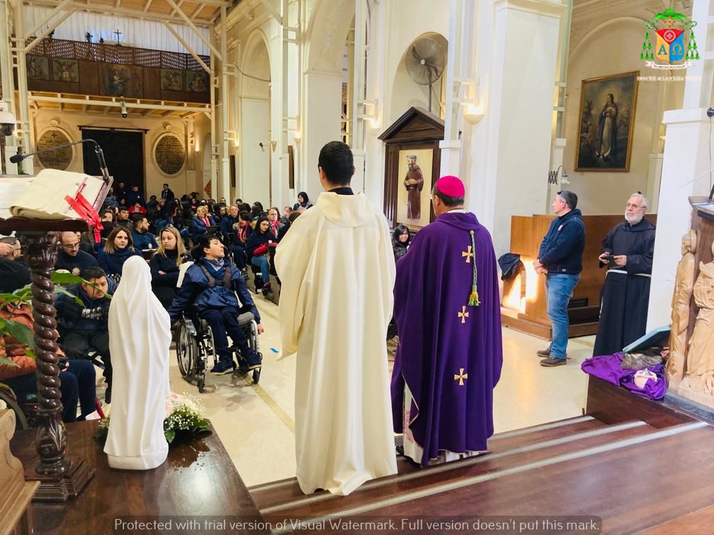 Lamezia, monsignor Parisi celebra la messa con i giovani dell’Unitalsi Calabria