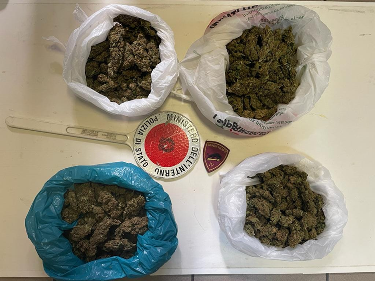 Crotone, sequestrato mezzo chilo di marijuana rinvenuto in uno stabile abbandonato del centro storico