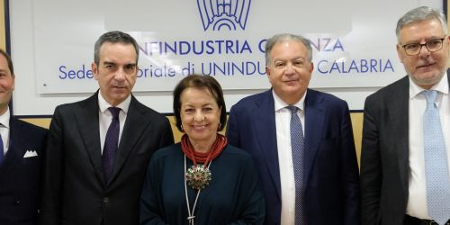 da sx i presidenti Rugna, Occhiuto, Brancaccio, Perciaccante e Galiano