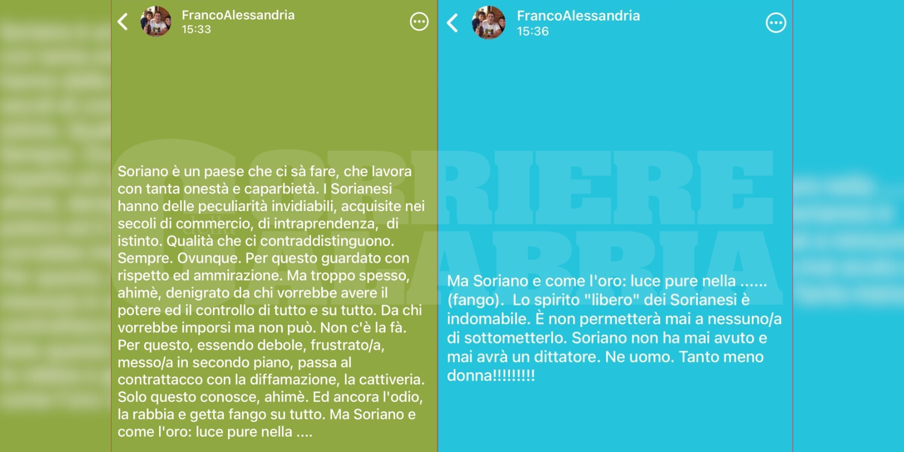Soriano, lo sfogo sui social del vicesindaco