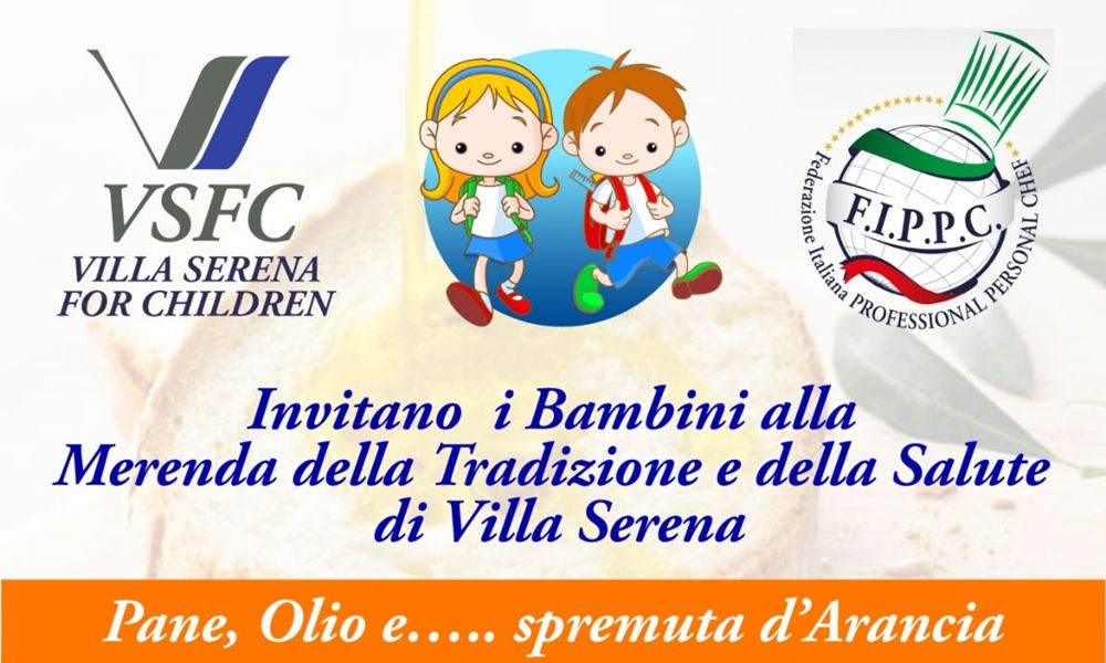 Merenda «Pane, Olio e Spremuta d’Arancia» il 21 dicembre a Villa Serena for Children