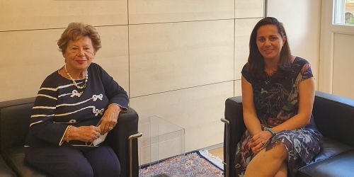 Da sx la Pres. Unicef Italia Carmela Pace e la Pres. Comitato prov. Unicef Cosenza Monica Perri