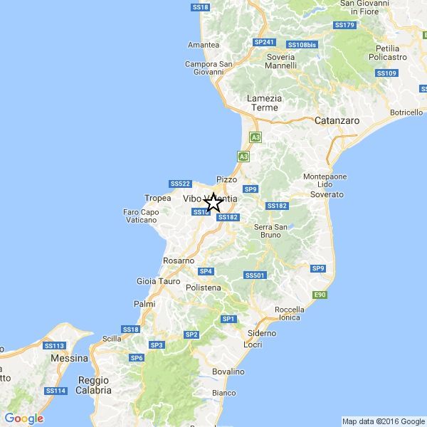 Terremoto di magnitudo 3.2 nel Vibonese