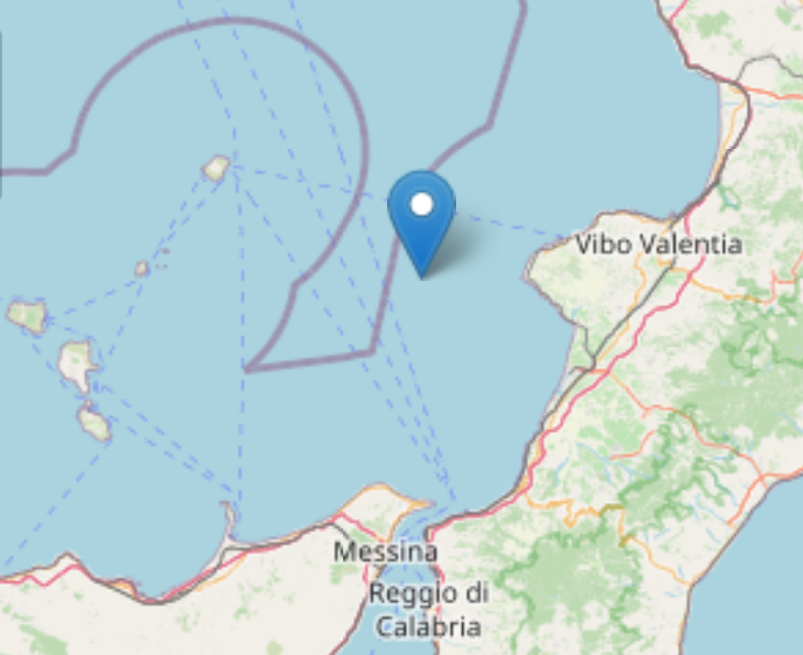 Terremoto in Calabria, scossa da 4.1 a largo di Vibo Valentia