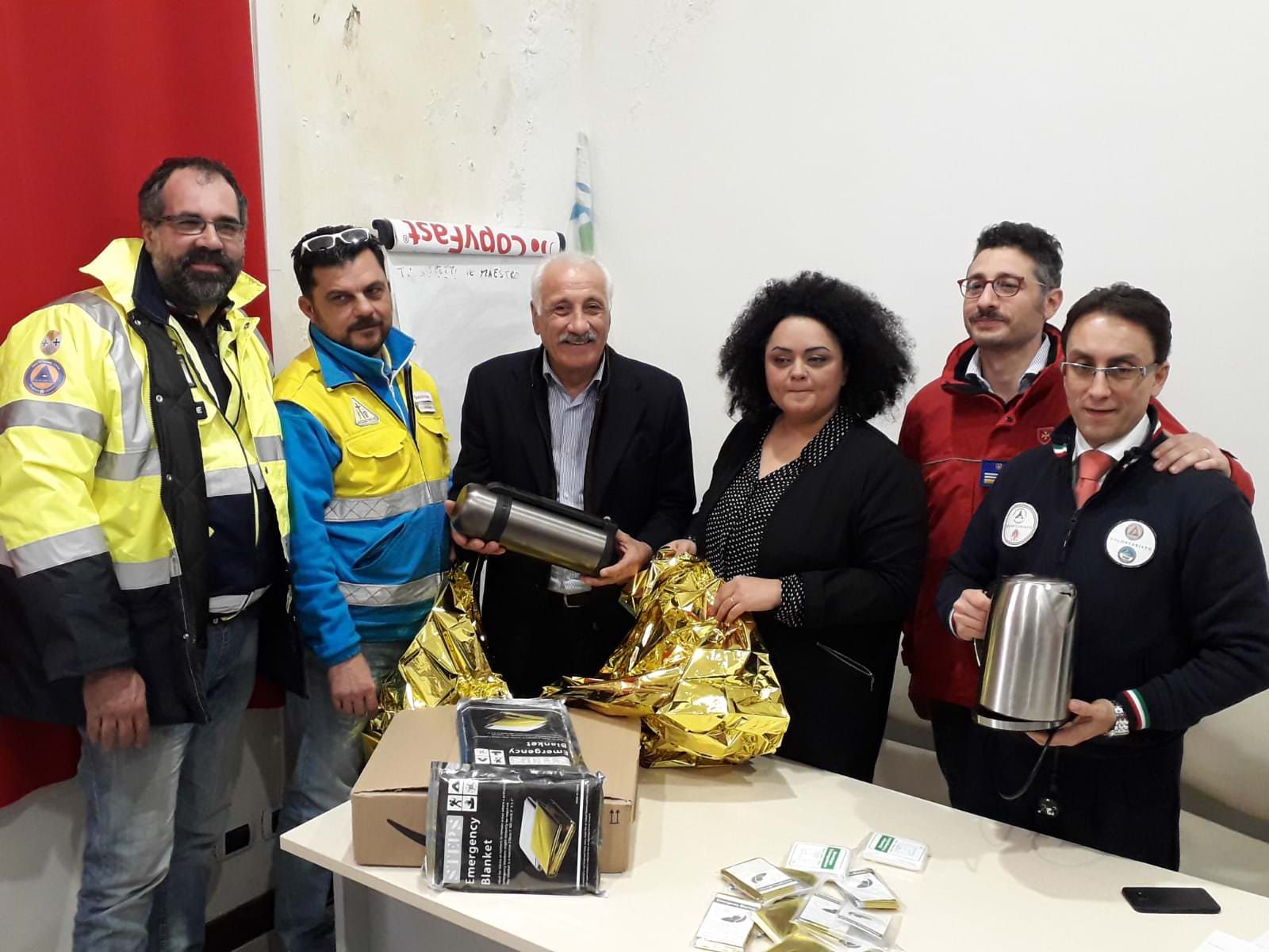 Catanzaro, dal Csv coperte e thermos per i volontari