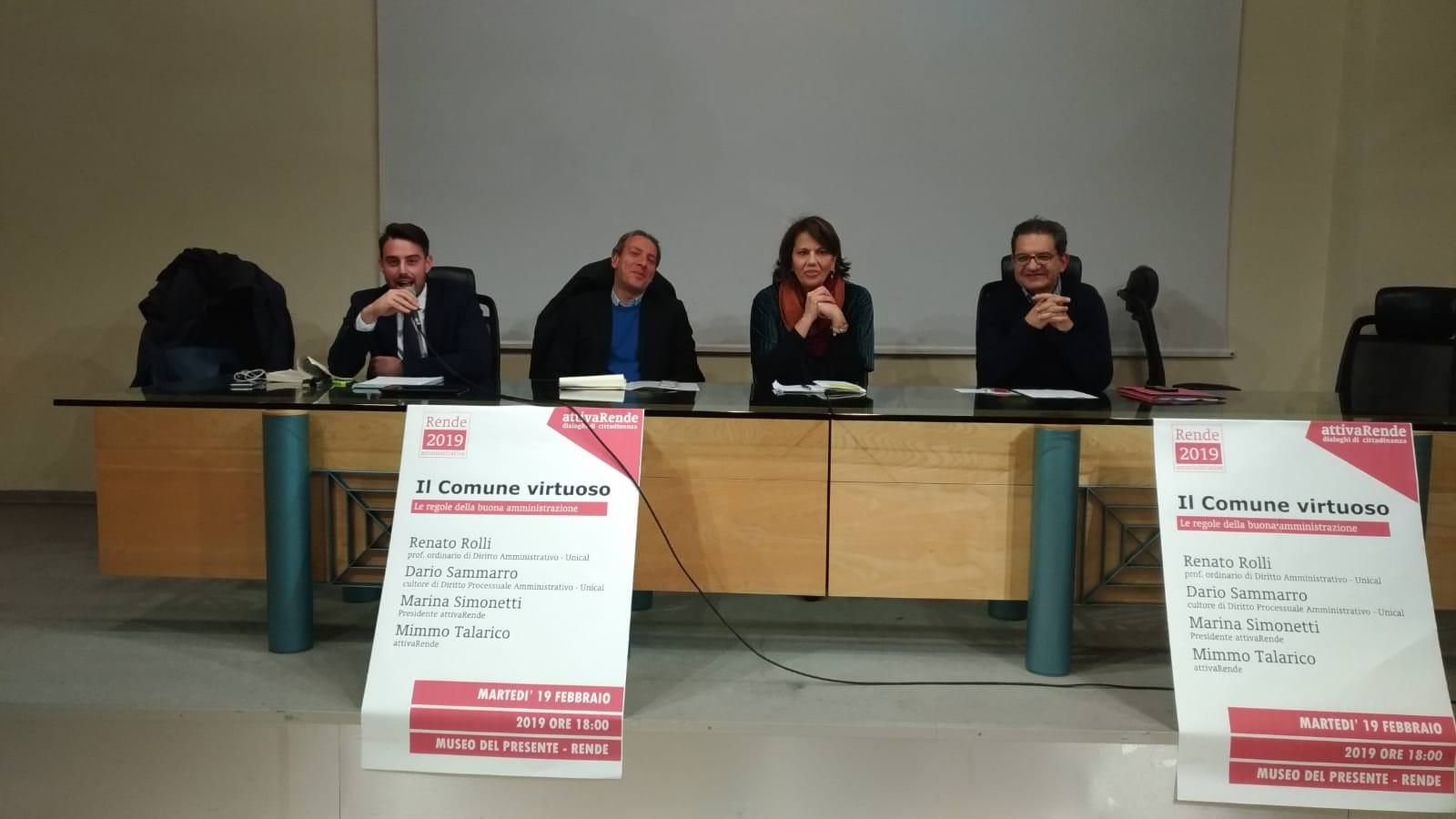 Comuni virtuosi e buona amministrazione, a Rende l’iniziativa promossa da Mimmo Talarico