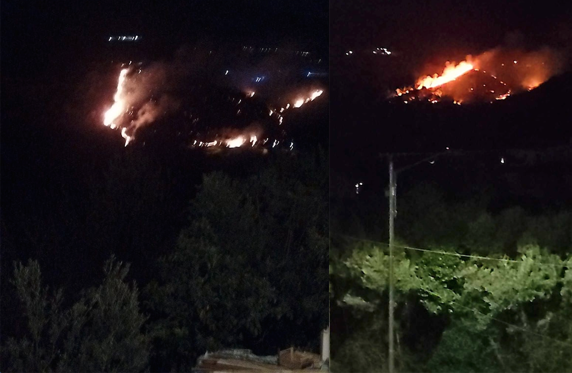 Incendio a Rende, le fiamme lambiscono il centro storico. Soccorsi resi difficili dal vento
