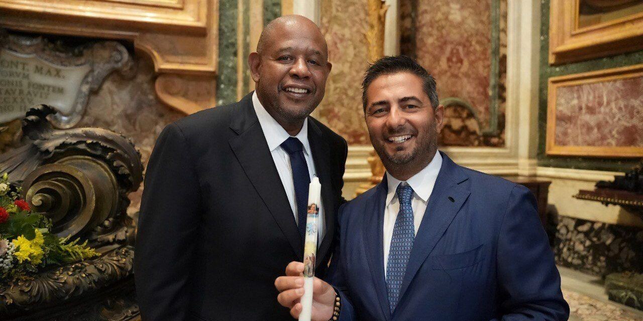Gianvito Casadonte “padrino” speciale in Vaticano con il premio Oscar Forest Whitaker