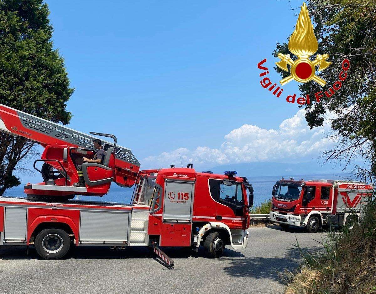 Vibo Valentia, donna precipita in una scarpata a oltre 40 metri di profondità: salvata dai Vigili del Fuoco – FOTO