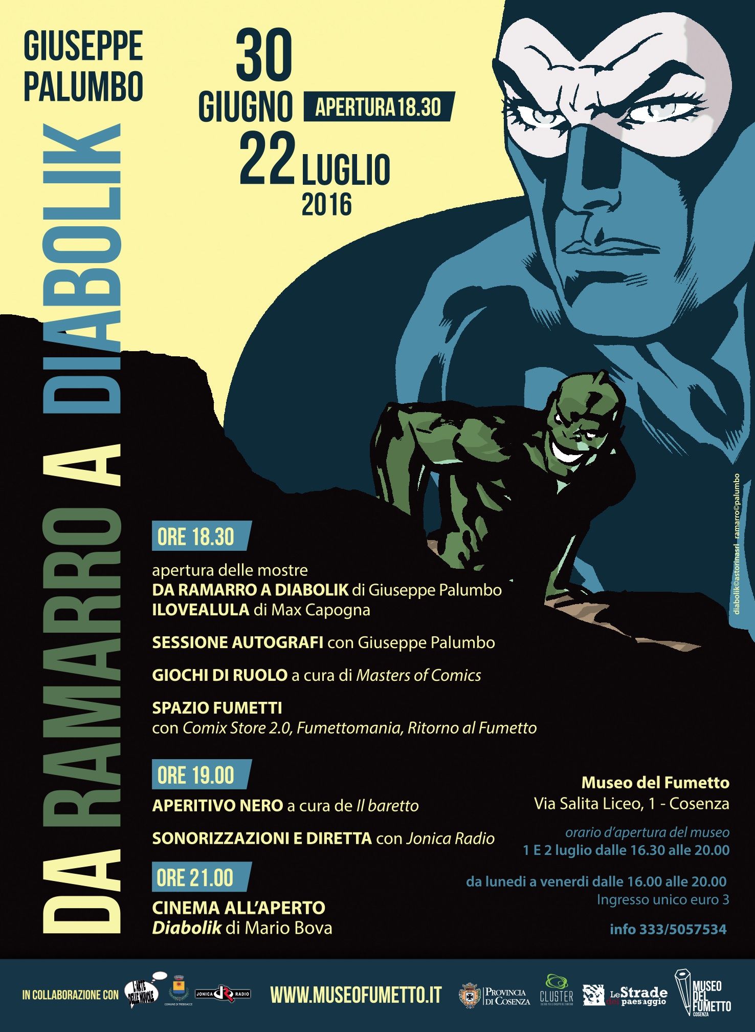 Da Ramarro a Diabolik, fumetto in mostra a Cosenza