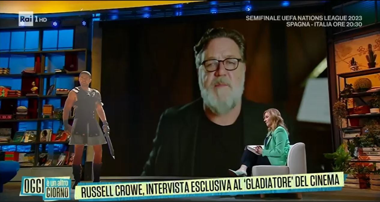 Russell Crowe a Rai 1: «Sono felice di aprire il mio tour italiano a Catanzaro» – VIDEO