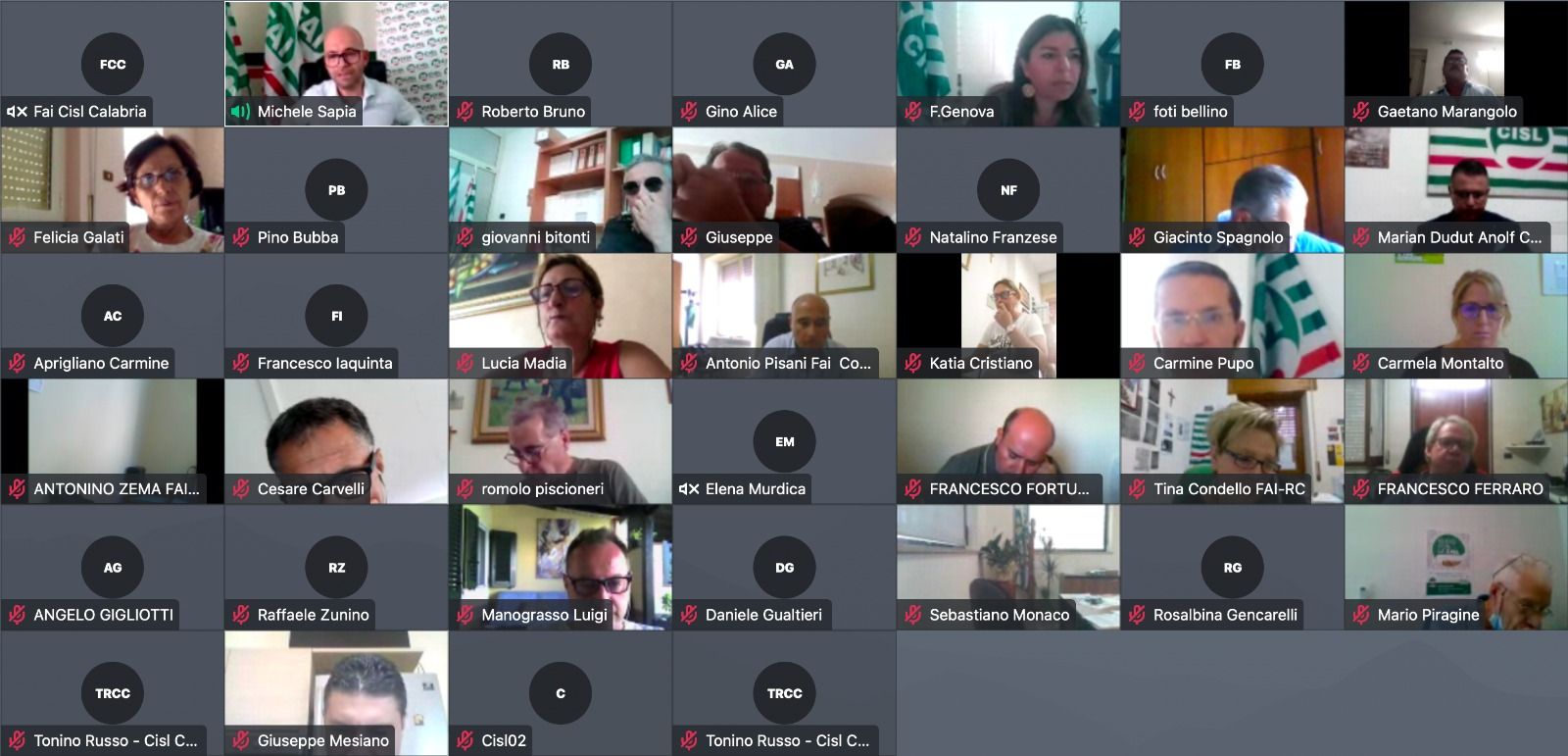Fai Cisl Calabria, avviata la stagione congressuale