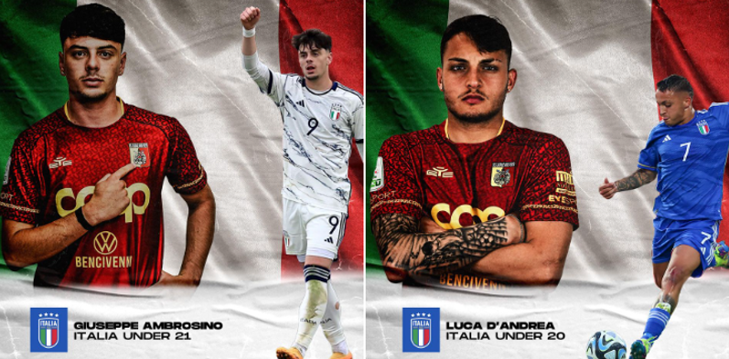 Catanzaro, Ambrosino e D’Andrea pronti a scendere in campo con le Nazionali Under 21 e 20