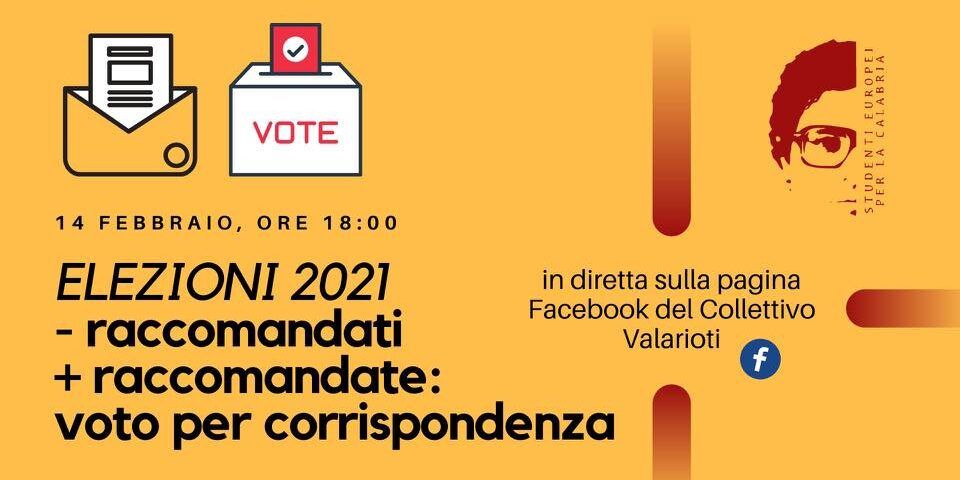 Il collettivo Valarioti: «Voto via posta per i fuorisede»