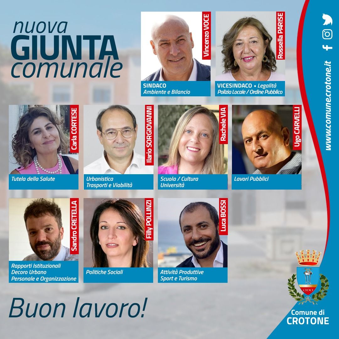 Tanti neofiti della politica. Voce vara la giunta a Crotone e tiene per sé il Bilancio