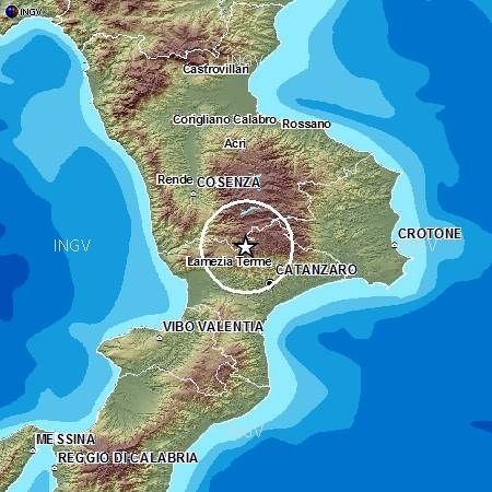 Scossa di magnitudo 2.3 sulla Sila