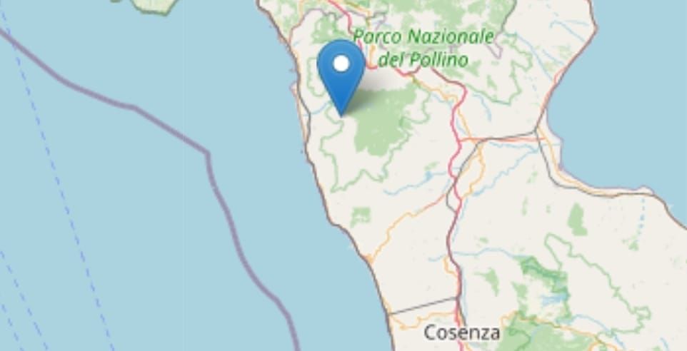 All’alba scossa di terremoto a Verbicaro di magnitudo 3.0