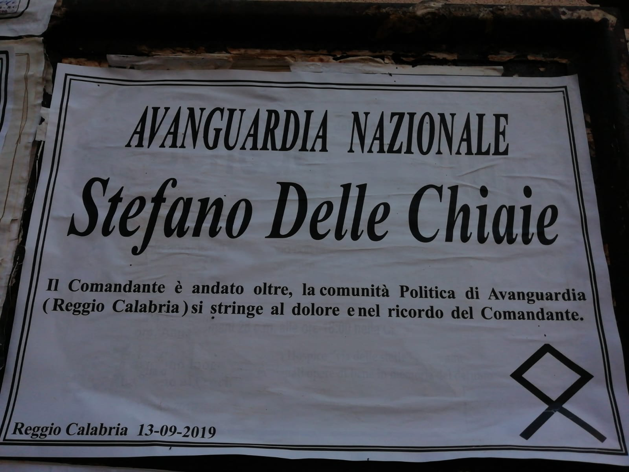 La Reggio “nera” omaggia il «comandante» Delle Chiaie