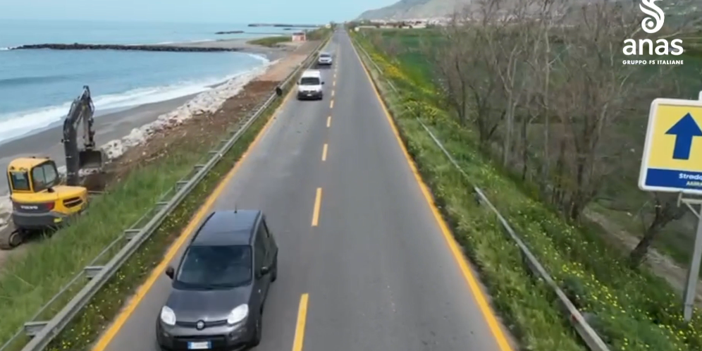 Nocera Terinese, riaperto il tratto della Statale 18 interessato dalle mareggiate -VIDEO