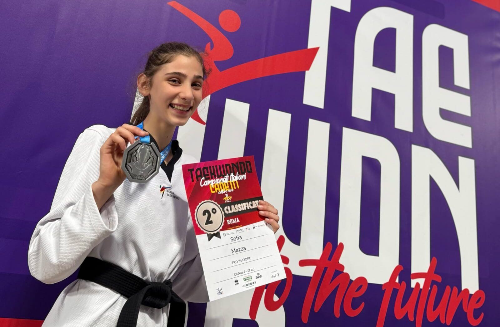 Taekwondo, argento per la calabrese Sofia Mazza ai Campionati italiani