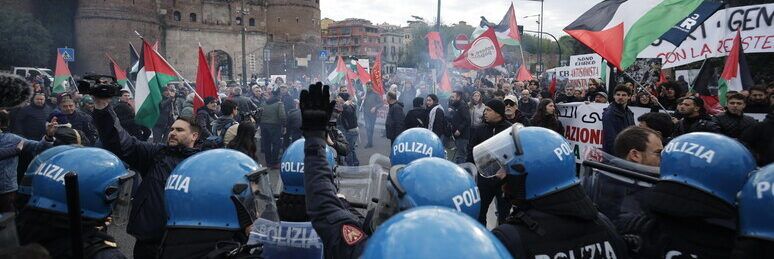 Mattarella all’Altare della Patria. Tensioni tra Brigata ebraica e Pro Palestina