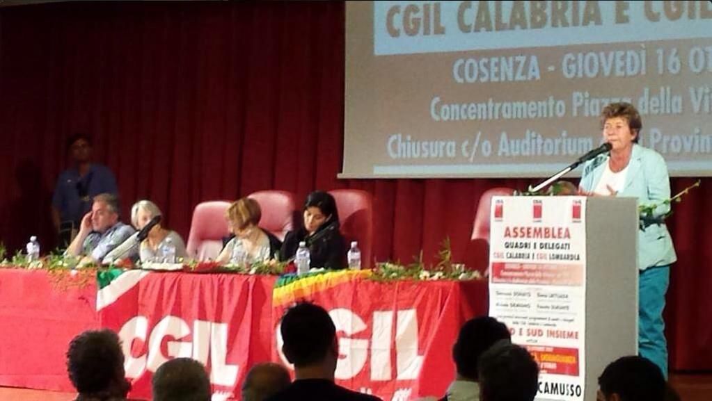 Camusso a Cosenza: Calabria abbandonata dal governo