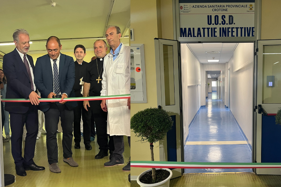 Crotone, al “San Giovanni di Dio” inaugurato il reparto di Malattie infettive-Terapia subintensiva