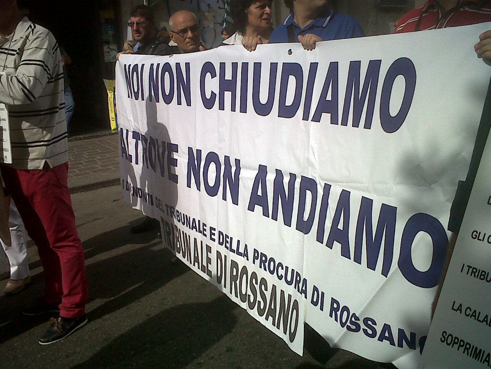 Sciopero della fame contro la chiusura del Tribunale di Rossano