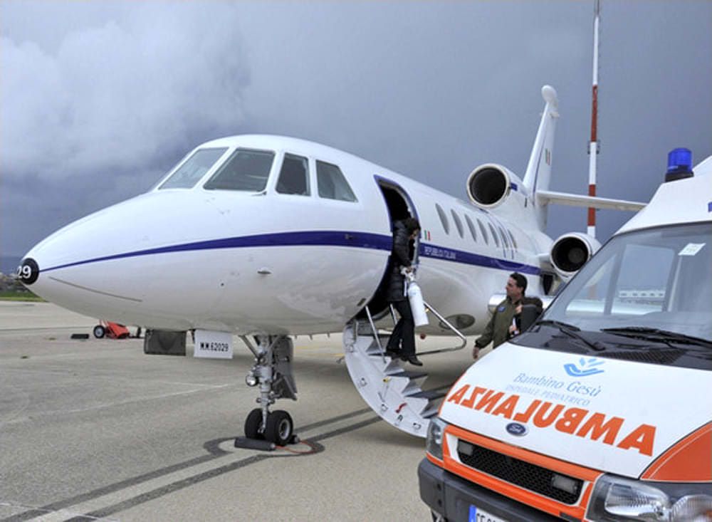Volo urgente Calabria-Roma per un bimbo di 2 anni in pericolo di vita