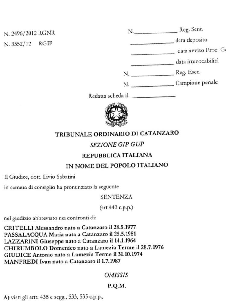 Droga a Catanzaro, sei condanne