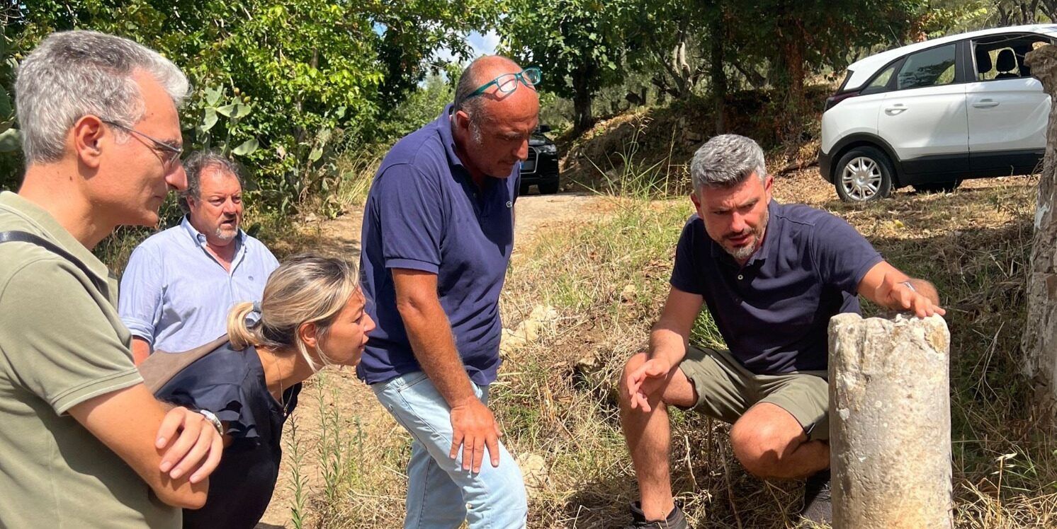Colonnina di epoca romana ritrovata nelle campagne di Maida