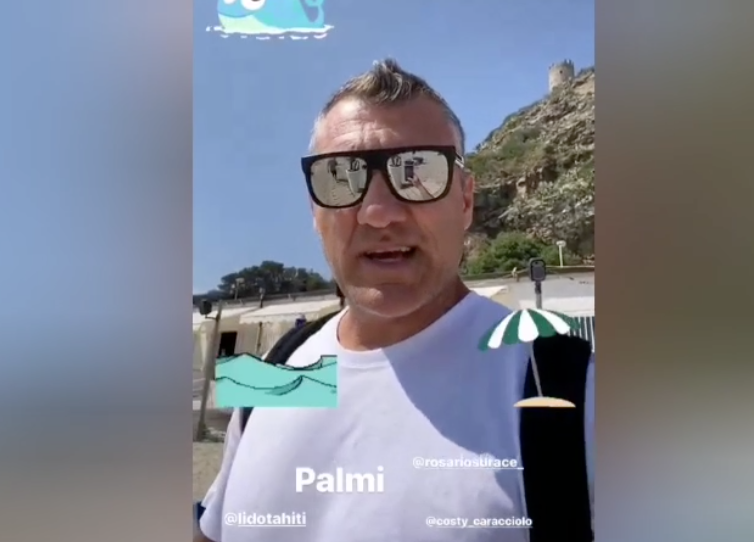 Christian Vieri in vacanza a Palmi e su Instragram dà al mare «voto 10» – VIDEO