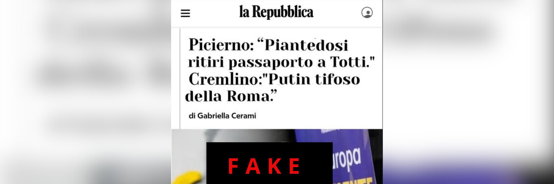 «Ritirare il passaporto a Totti», la denuncia di Picierno: fake del Cremlino