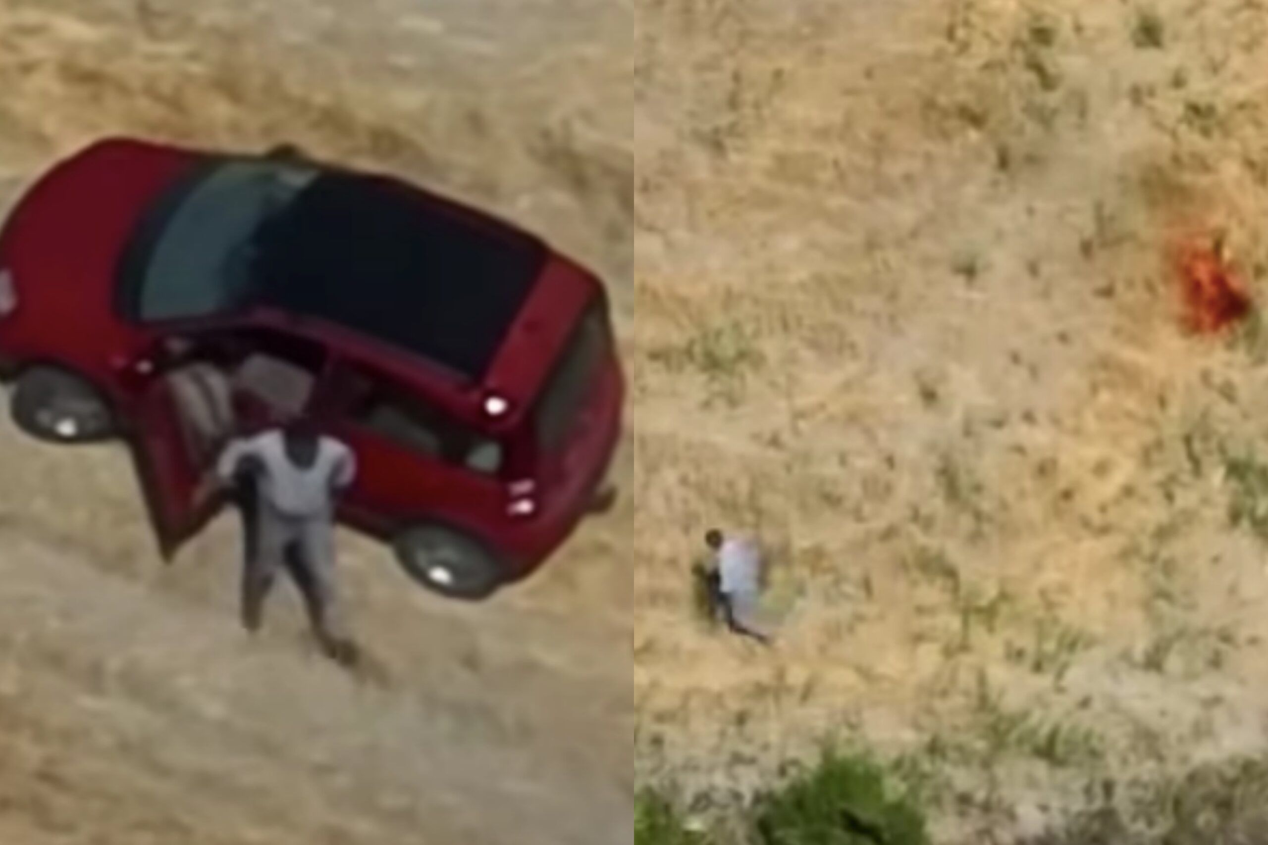 Piromane in azione ripreso da un drone a Crotone. Occhiuto: «Tolleranza zero» – VIDEO