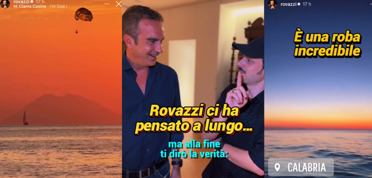 La Calabria «fa volare» Fabio Rovazzi. L’incontro con Occhiuto e le vacanze con vista tramonto – VIDEO