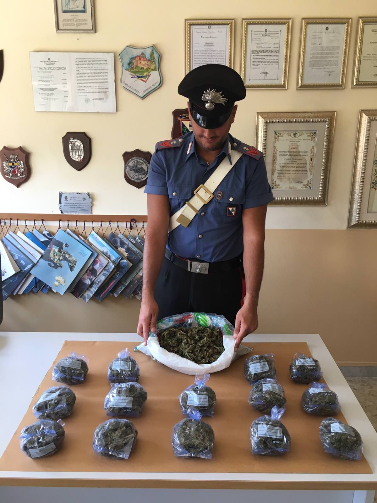 Strongoli, 24enne trasportava oltre un chilo di marijuana: arrestato