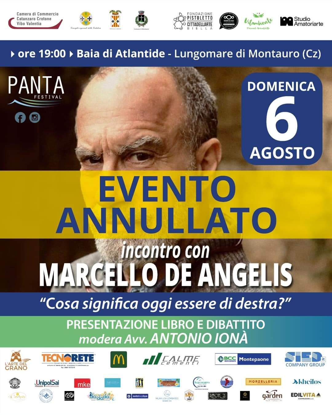 Polemiche sull’intervento di De Angelis a Montauro, annullato l’evento. La difesa: «Io come Giordano Bruno»