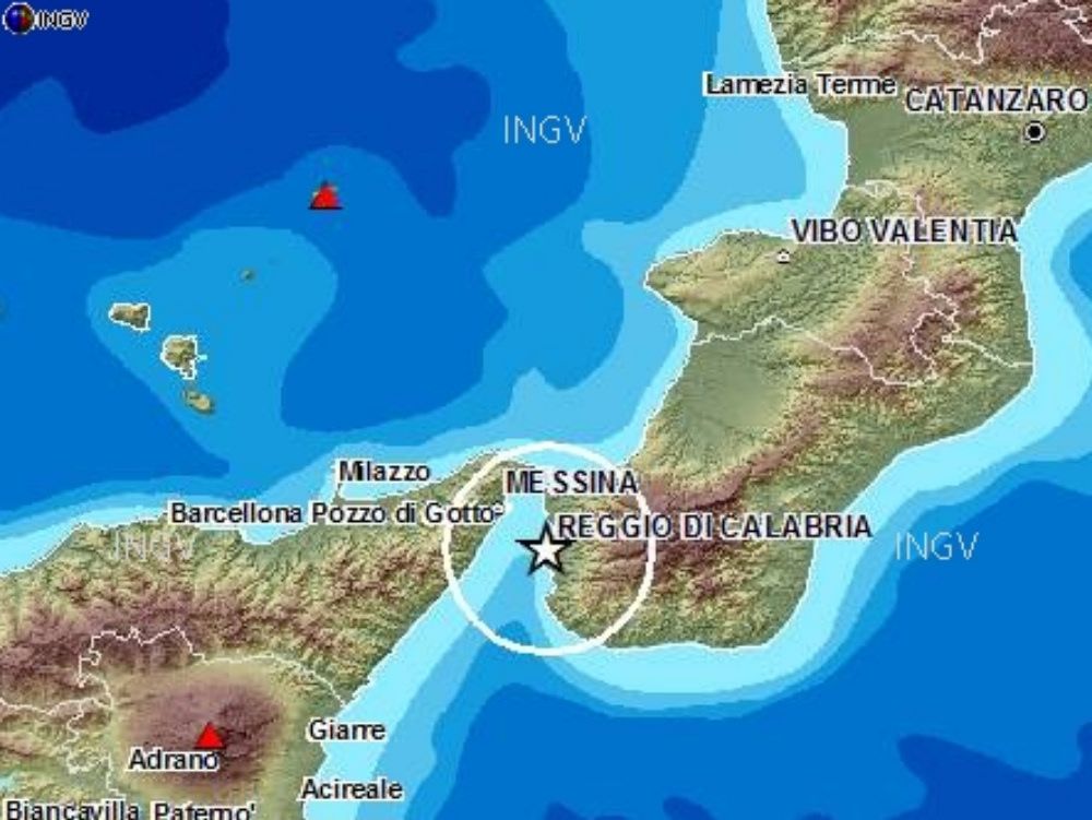 Due scosse di terremoto nello Stretto