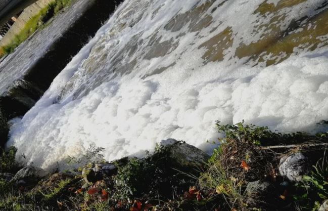 Cosenza, schiuma nel fiume Busento. «Disastro ambientale» – FOTO