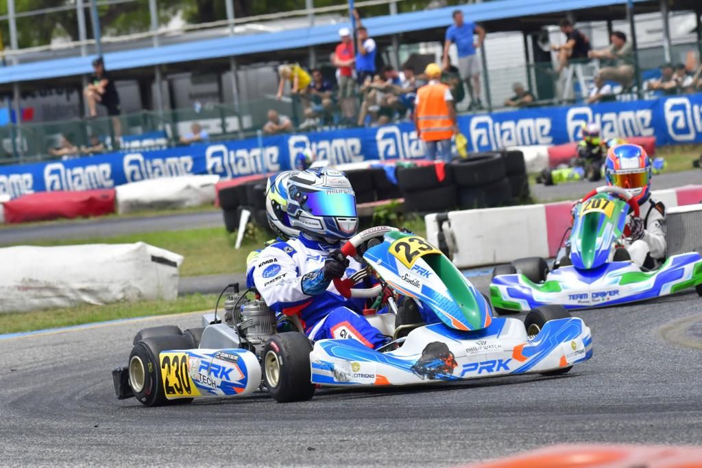 Il calabrese Quintieri in pista nella seconda prova del Campionato Italiano ACI Karting
