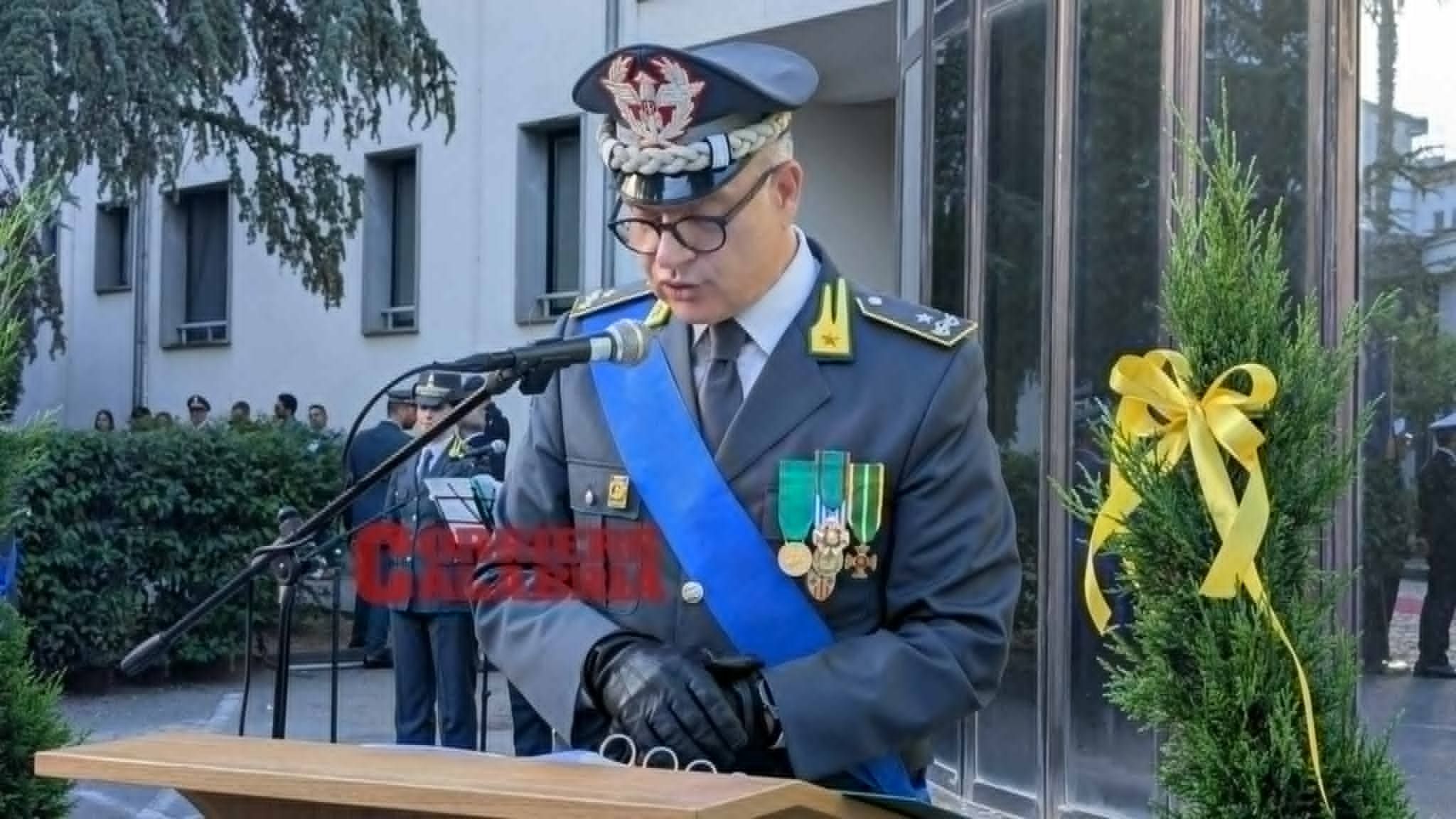 Gdf Cosenza, il saluto del generale Dell’Anna. «In quattro anni, le operazioni hanno indebolito la ‘ndrangheta. Soddisfatto del lavoro sul caporalato»