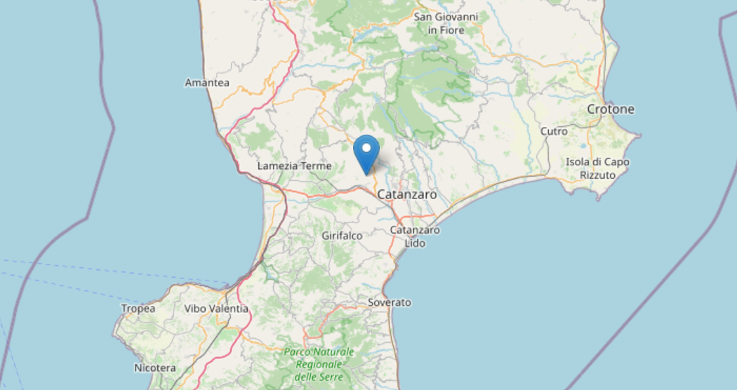 Sciame sismico nel Catanzarese, altre scosse di terremoto di magnitudo tra 2.5 e 2.8
