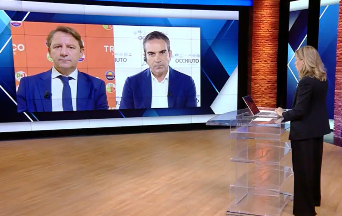 Duello rusticano a Sky, Occhiuto: «Non ho ricevuto un altro avviso di garanzia, Tridico vergognoso»