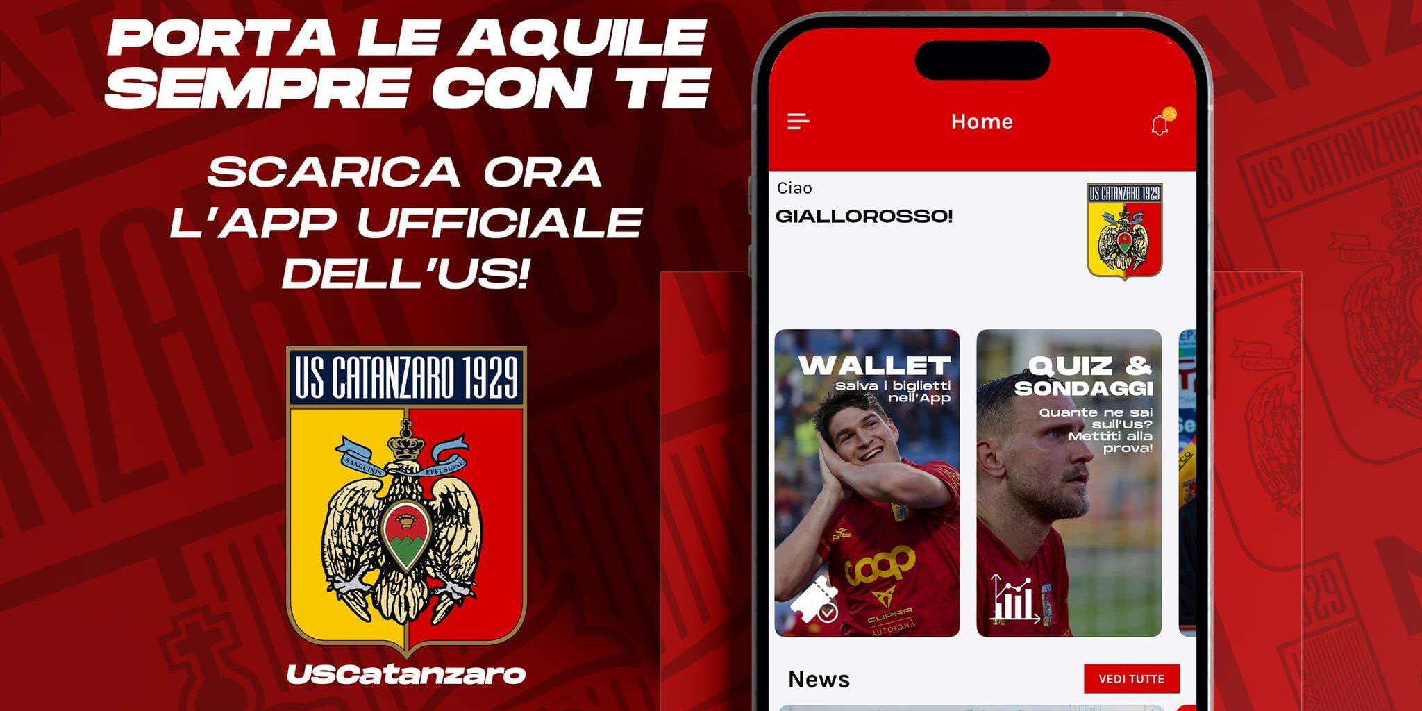 Catanzaro, arriva l’app ufficiale pensata per i tifosi giallorossi